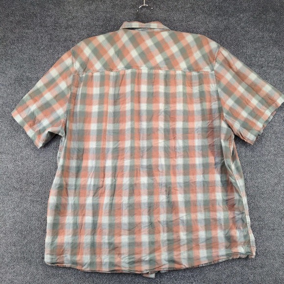 Toad&Co Men's Flannel Button-Up Shirt Multi XL Check Short Sleeve Chest Pocket - Picture 5 of 13